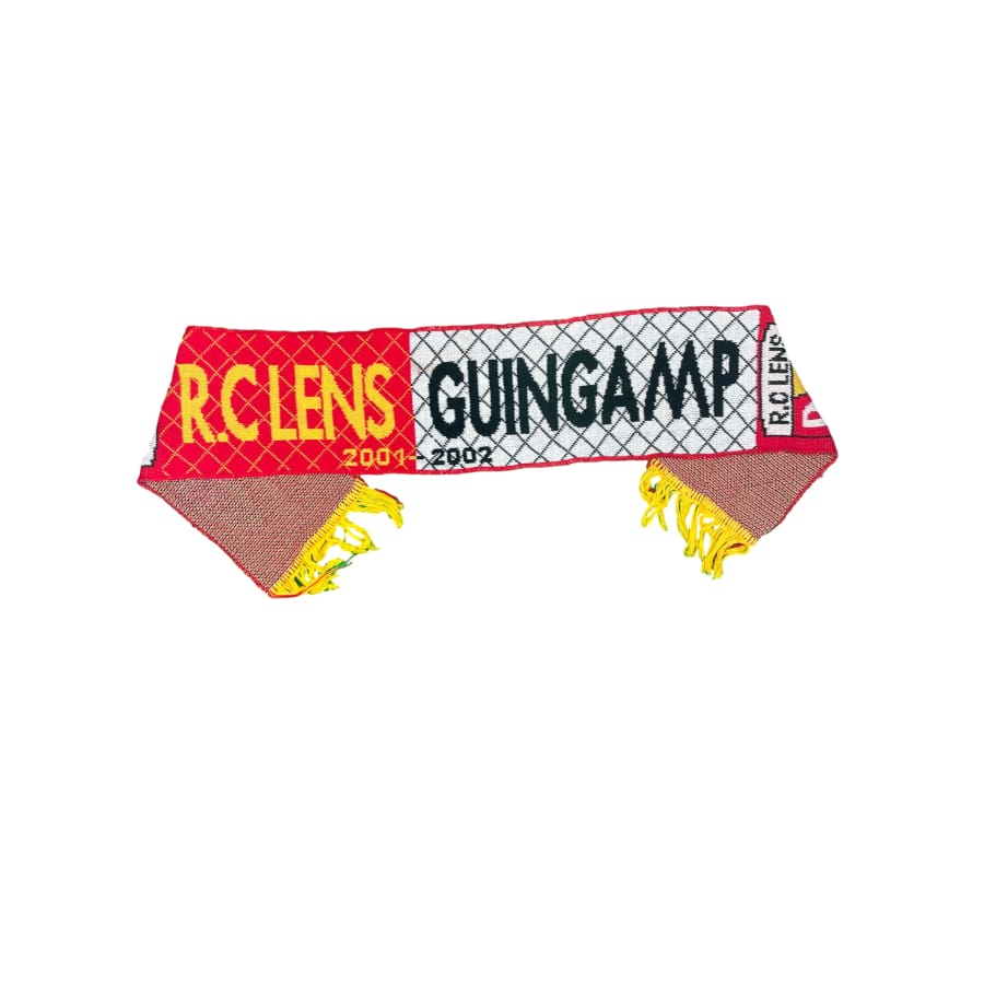 Echarpe de football vintage RC Lens - Guingamp saison 2001-2002 - Produit supporter - RC Lens