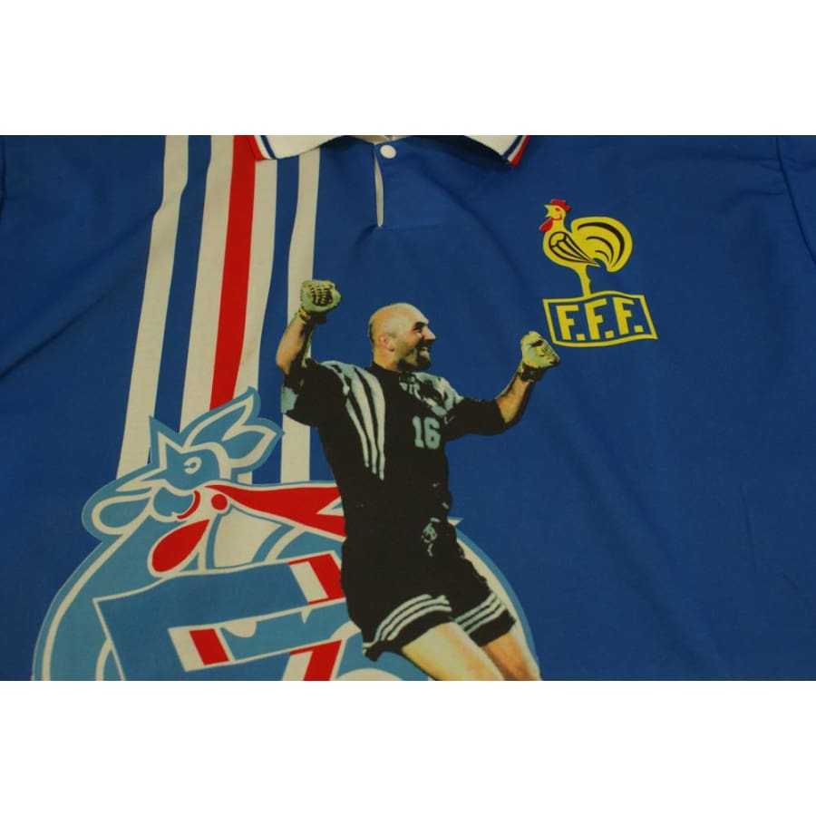 Maillot de foot rétro supporter Equipe de France N°1 BARTHEZ années 1990 - Autre marque - Equipe de France