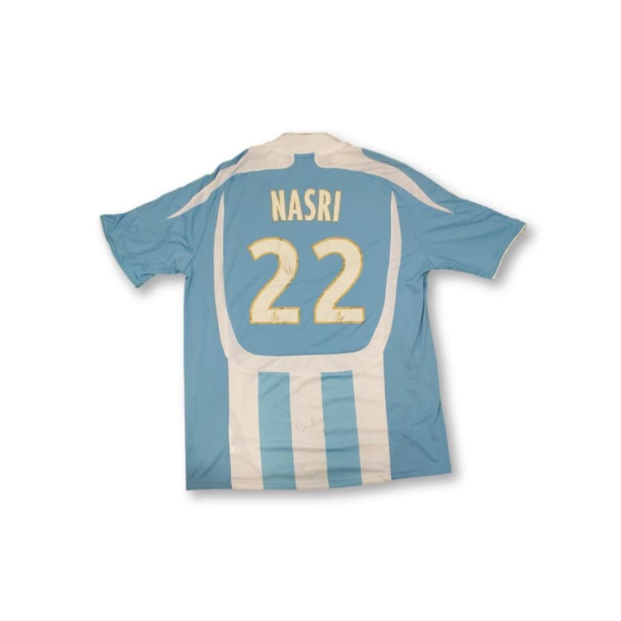 Maillot de football vintage extérieur Olympique de Marseille dédicacé N°22 NASRI 2007-2008 - Adidas - Olympique de Marseille