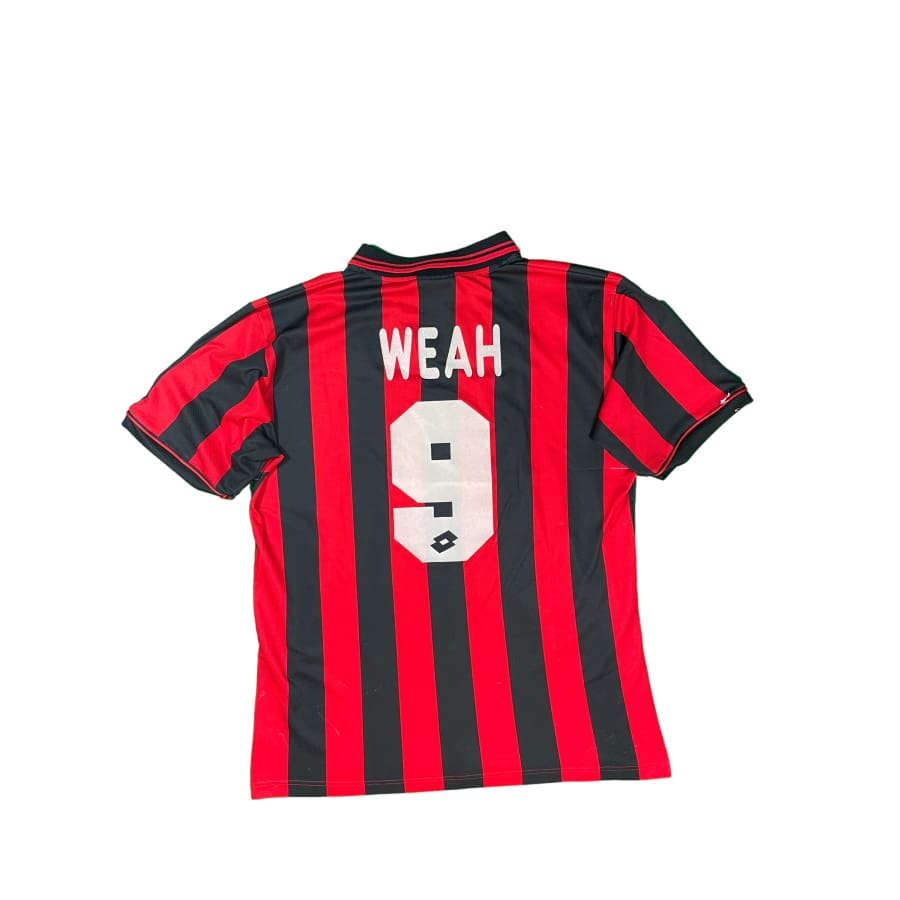 Maillot domicile vintage AC Milan domicile #9 Weah saison 1996-1997 - Lotto - Milan AC