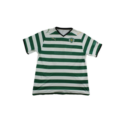 Maillot foot vintage Sporting Portugal domicile N°10 BURGLIN années 2000 - Puma - Sporting Clube de Portugal
