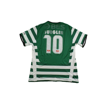 Maillot foot vintage Sporting Portugal domicile N°10 BURGLIN années 2000 - Puma - Sporting Clube de Portugal
