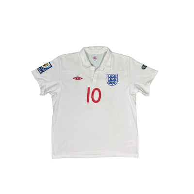 Maillot football vintage Angleterre #10 Rooney domicile saison 2010-2011 - Umbro - Angleterre