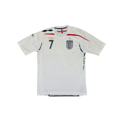 Maillot football vintage Angleterre domicile #7 Beckham saison - Umbro - Angleterre