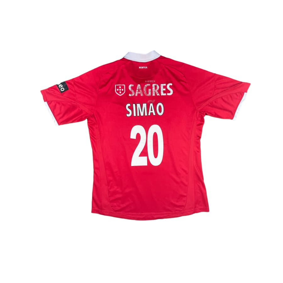 Maillot football vintage Benfica Lisbonne #20 Simao domicile saison 2009-2010 - Adidas - Benfica Lisbonne
