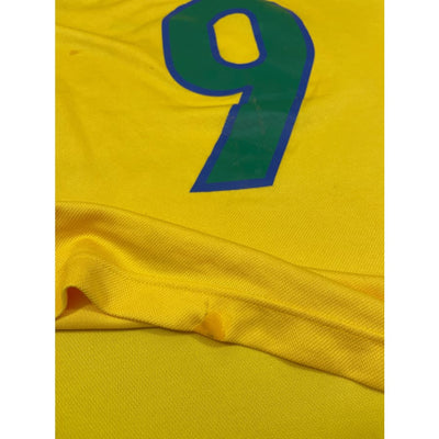 Maillot football vintage Brésil domicile #9 Ronaldo saison 1998-1999 - Nike - Brésil