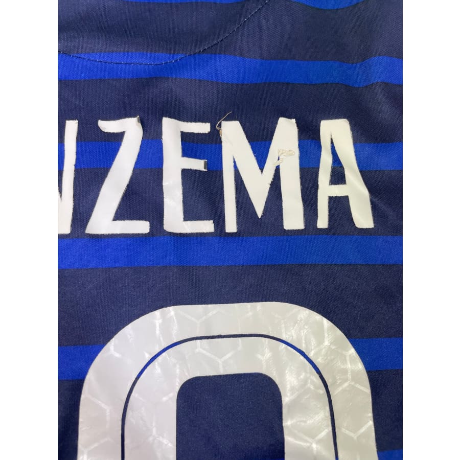 Maillot football vintage domicile #19 Benzema Equipe de France saison 2020-2021 - Nike - Equipe de France