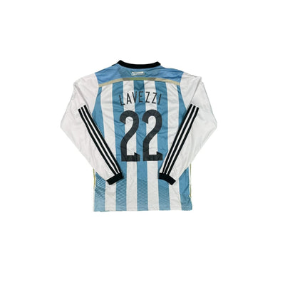 Maillot football vintage domicile Argentine #22 Lavezzi saison 2013-2014 - Adidas - Argentine