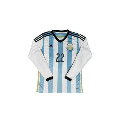 Maillot football vintage domicile Argentine #22 Lavezzi saison 2013-2014 - Adidas - Argentine