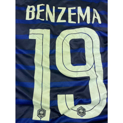 Maillot football vintage domicile Equipe de France #19 Benzema saison 2020-2021 - Nike - Equipe de France