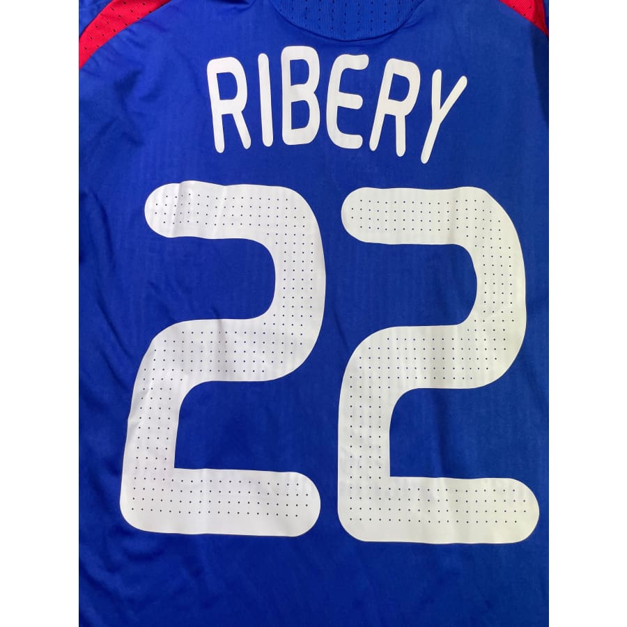 Maillot football vintage domicile Equipe de France #22 Ribery saison 2008-2009 - Adidas - Equipe de France