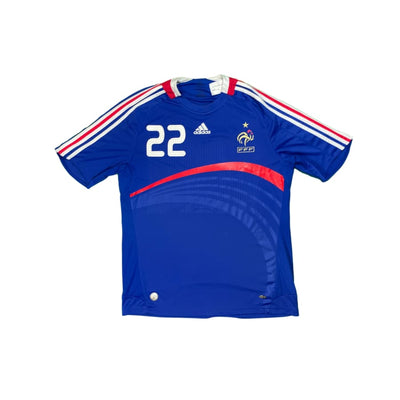 Maillot football vintage domicile Equipe de France #22 Ribery saison 2008-2009 - Adidas - Equipe de France