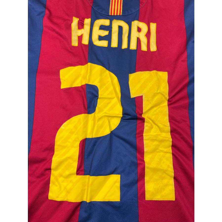 Maillot football vintage domicile FC Barcelone #21 Henri saison 2010-2011 - Nike - Barcelone