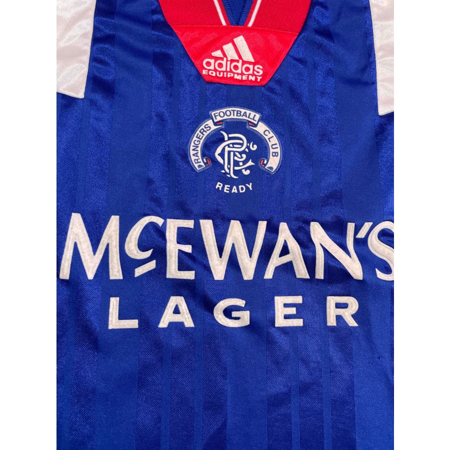 Maillot football vintage domicile Rangers Club saison 1993-1994 - Adidas