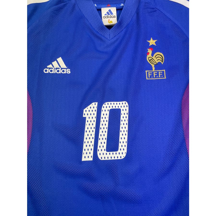 Maillot football vintage Equipe de France #10 Zidane domicile saison - Adidas - Equipe de France