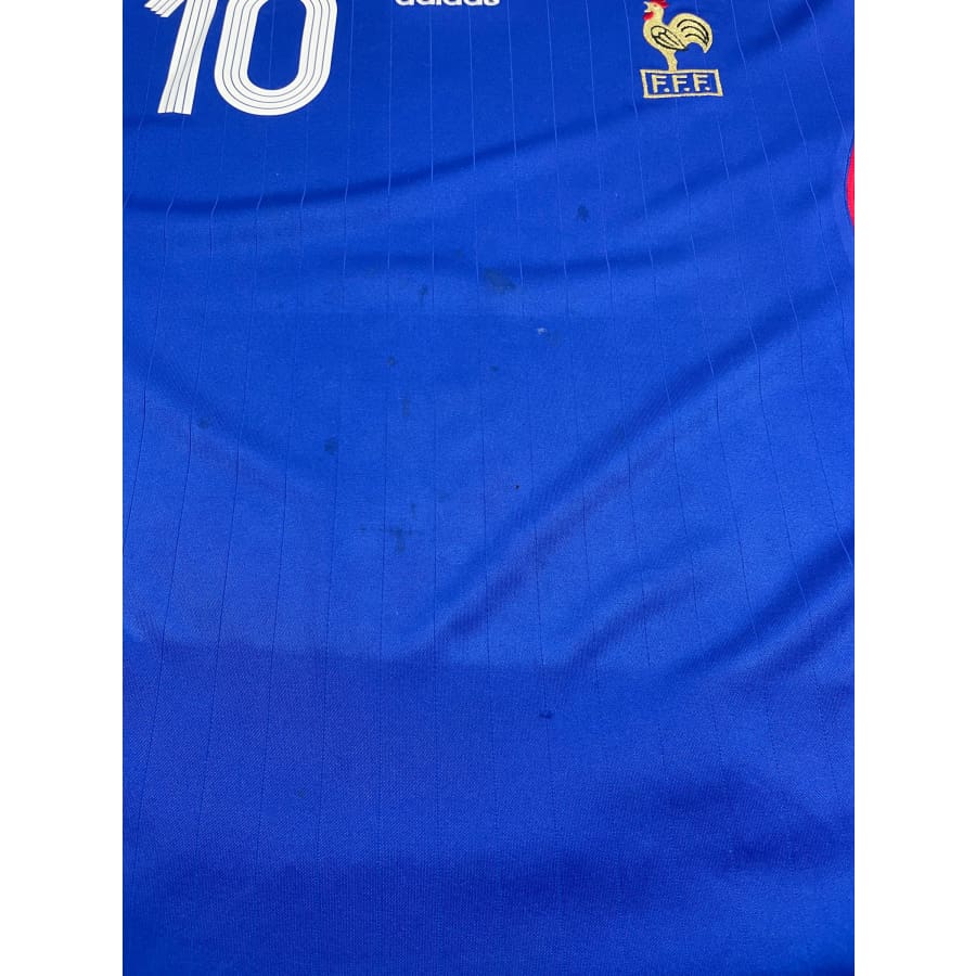 Maillot football vintage Equipe de France #10 ZIDANE domicile saison - Adidas - Equipe de France