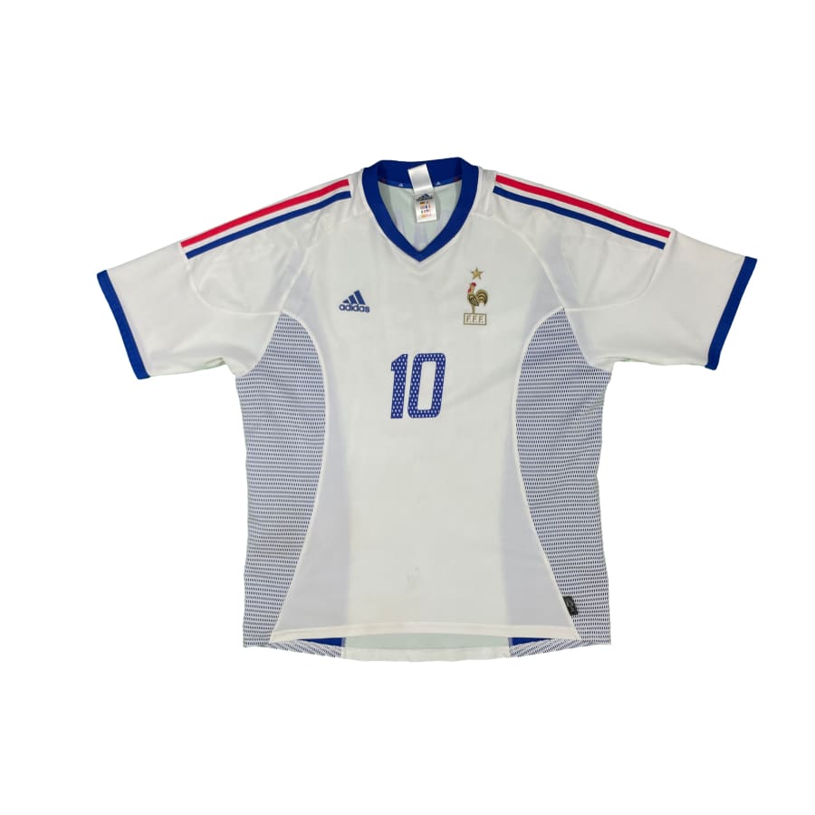 Maillot football vintage Equipe de France #10 Zidane extérieur saison - Adidas - Equipe de France