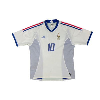 Maillot football vintage Equipe de France #10 Zidane extérieur saison - Adidas - Equipe de France