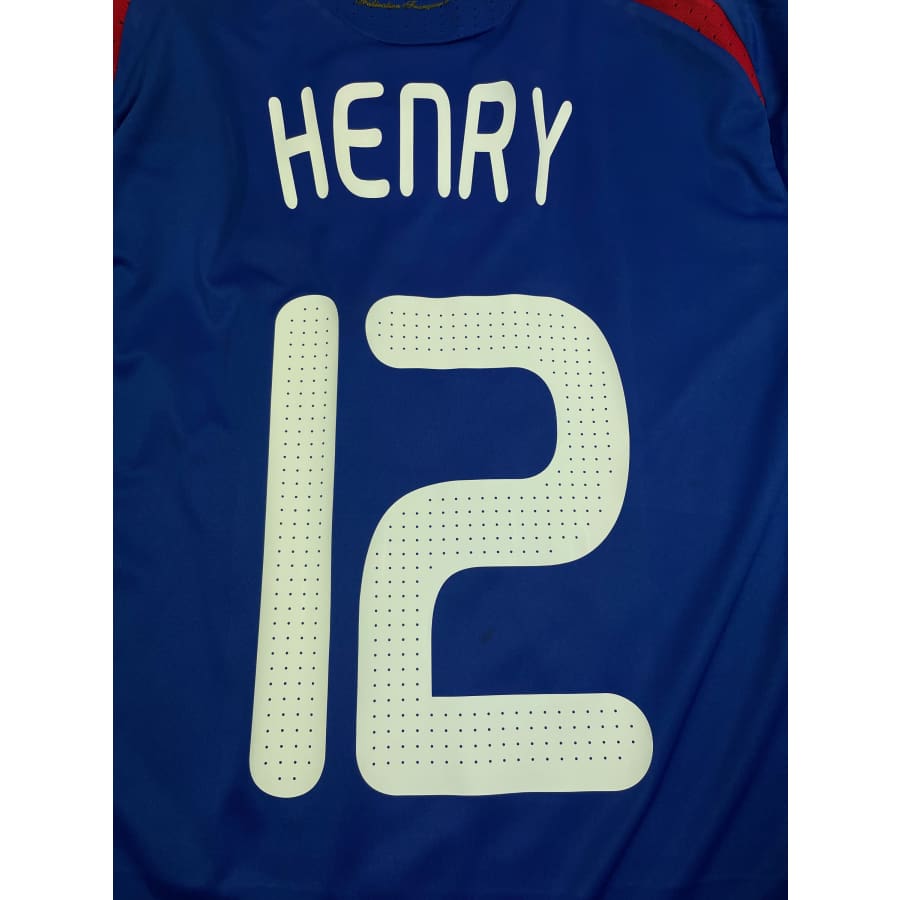 Maillot football vintage Equipe de France #12 Henry domicile saison 2008-2009 - Adidas - Equipe de France