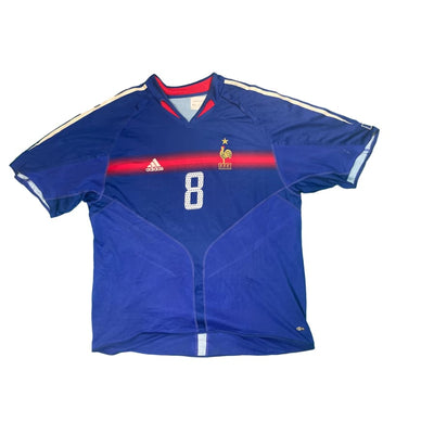Maillot football vintage Equipe de France #8 Desailly domicile saison 2004-2005 - Adidas - Equipe de France