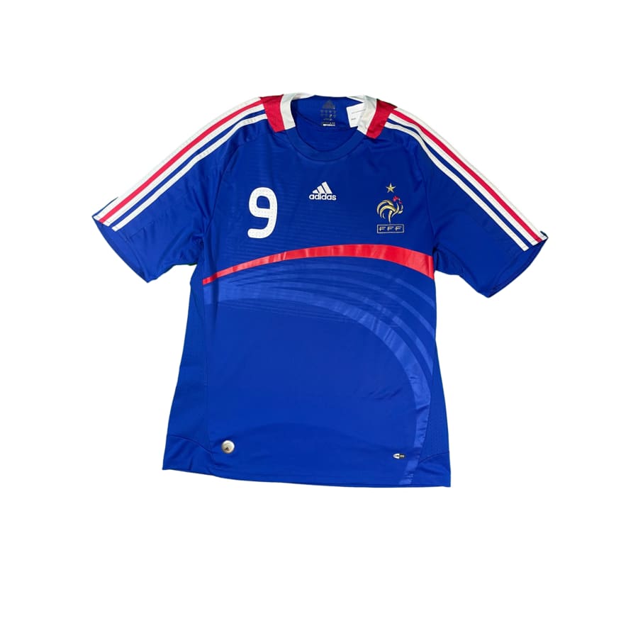 Maillot football vintage Equipe de France #9 Benzema saison 2008-2009 - Adidas - Equipe de France