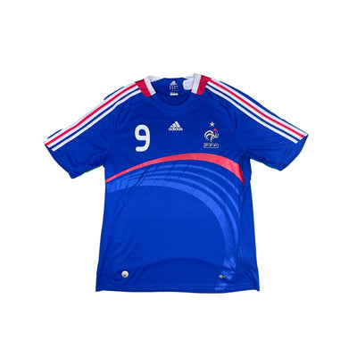 Maillot football vintage Equipe de France #9 Benzema saison 2008-2009 - Adidas - Equipe de France