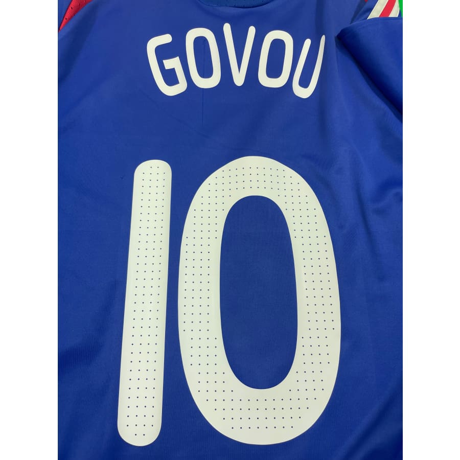 Maillot football vintage Equipe de France domicile #10 Govou saison 2008-2009 - Adidas - Equipe de France