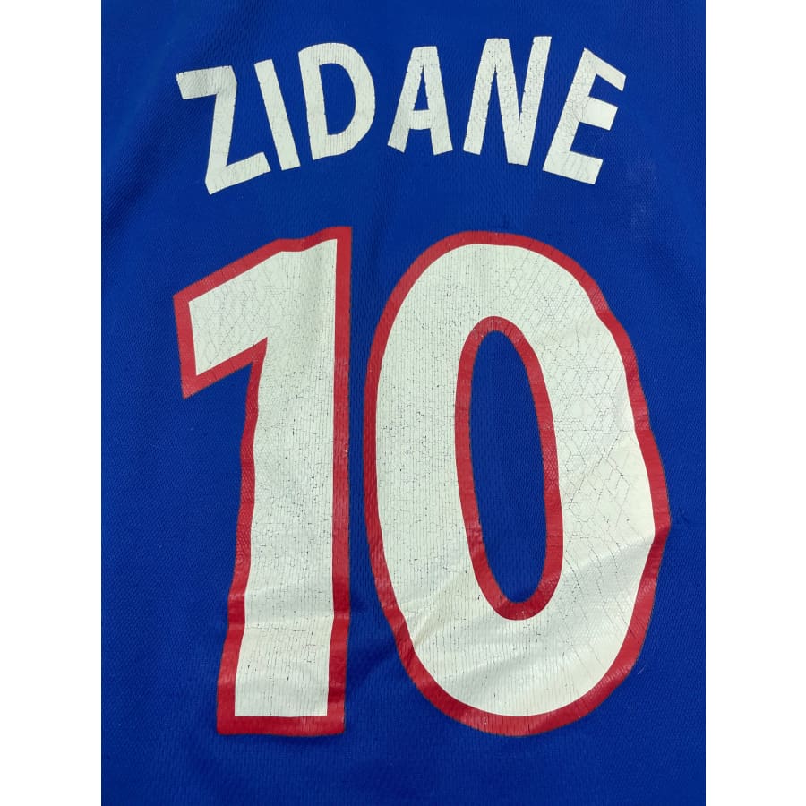 Maillot football vintage Equipe de France domicile #10 Zidane saison 2000-2001 - Adidas - Equipe de France