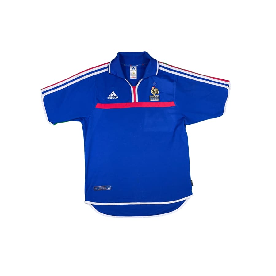 Maillot football vintage Equipe de France domicile #10 Zidane saison 2000-2001 - Adidas - Equipe de France