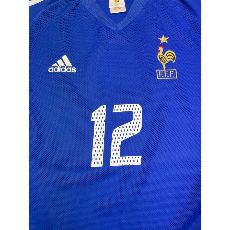 Maillot football vintage Equipe de France domicile #12 Henry saison - Adidas - Equipe de France