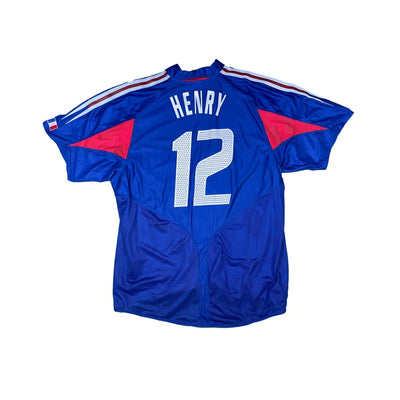 Maillot football vintage Equipe de France domicile #12 Henry saison - Adidas - Equipe de France