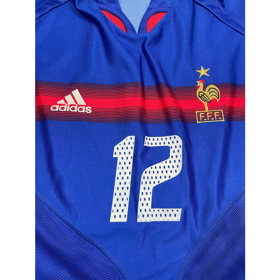 Maillot football vintage Equipe de France domicile #12 Henry saison - Adidas - Equipe de France