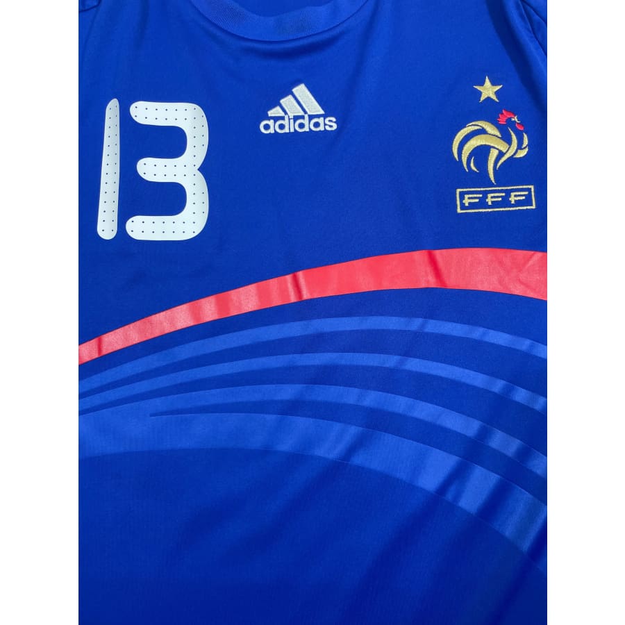Maillot football vintage Equipe de France domicile #13 Evra saison 2008-2009 - Adidas - Equipe de France