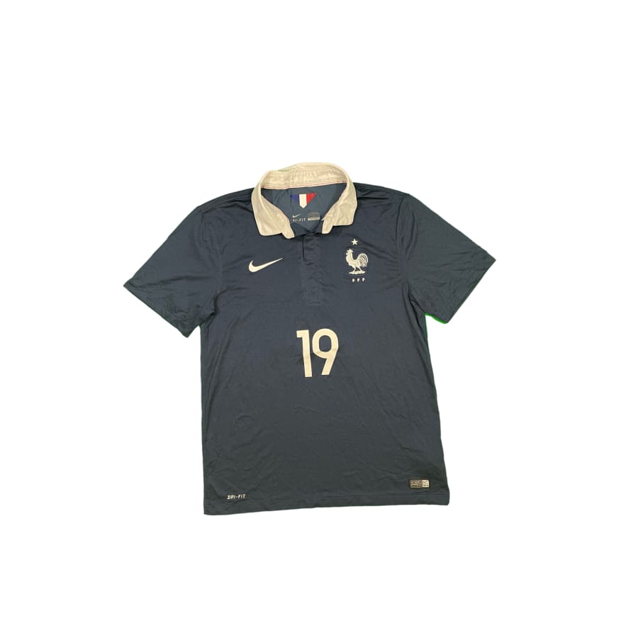Maillot football vintage Equipe de France domicile #19 Pogba saison 2014-2015 - Nike - Equipe de France