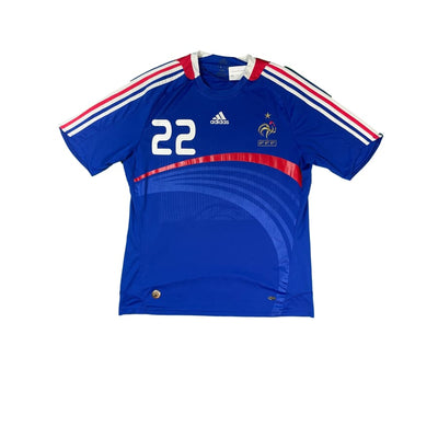 Maillot football vintage Equipe de France domicile #22 Ribery saison 2008-2009 - Adidas - Equipe de France