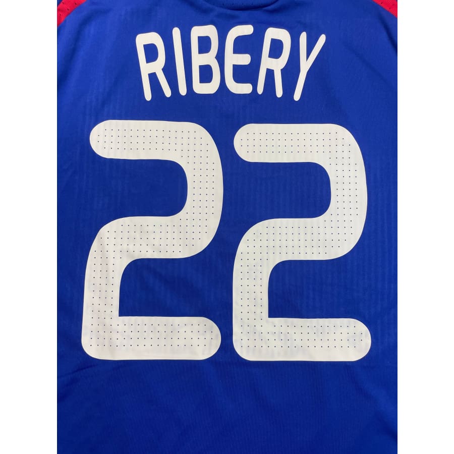 Maillot football vintage Equipe de France domicile #22 Ribery saison 2008-2009 - Adidas - Equipe de France