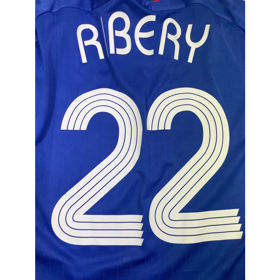 Maillot football vintage Equipe de France domicile #22 Ribery saison - Adidas - Equipe de France