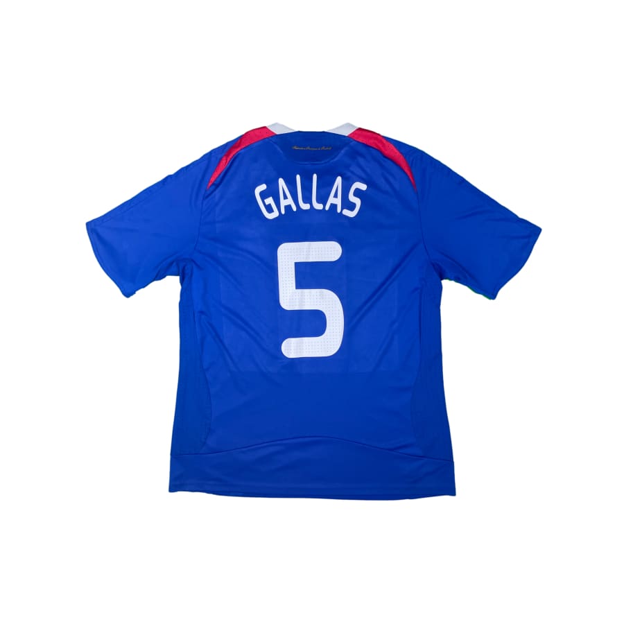 Maillot football vintage Equipe de France domicile #5 Gallas saison 2008-2009 - Adidas - Equipe de France