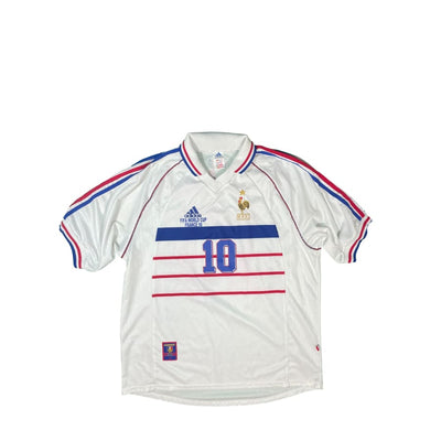 Maillot football vintage extérieur Equipe de France #10 Zidane saison 1998-1999 - Adidas - Equipe de France