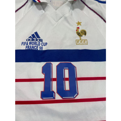 Maillot football vintage extérieur Equipe de France #10 Zidane saison 1998-1999 - Adidas - Equipe de France