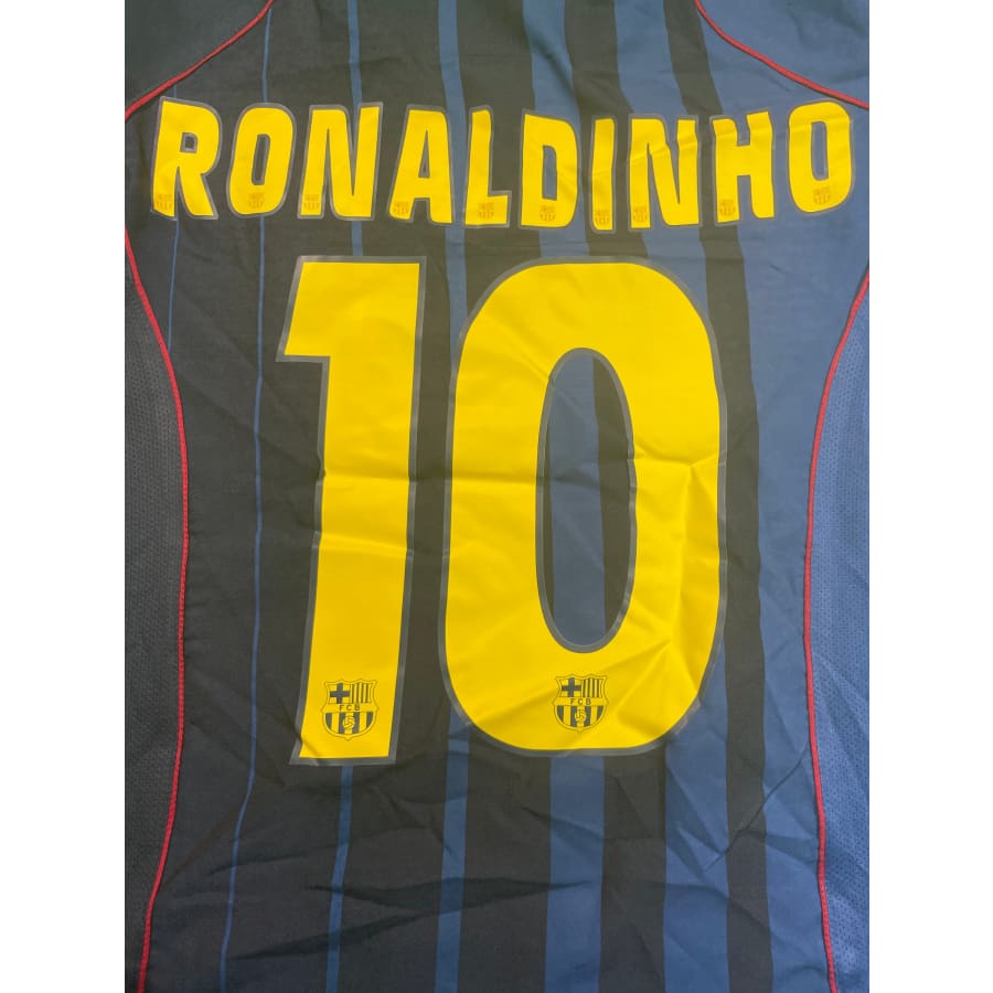 Maillot football vintage FC Barcelone #10 Ronaldinho extérieur saison 2004-2005 - Nike - Barcelone