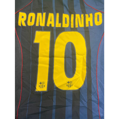Maillot football vintage FC Barcelone #10 Ronaldinho extérieur saison 2004-2005 - Nike - Barcelone