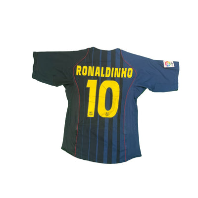 Maillot football vintage FC Barcelone #10 Ronaldinho extérieur saison 2004-2005 - Nike - Barcelone
