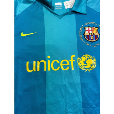 Maillot football vintage FC Barcelone #10 Ronaldinho extérieur saison 2007-2008 - Nike - Barcelone