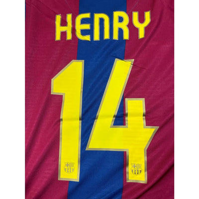 Maillot football vintage FC Barcelone domicile #14 Henry saison 2007-2008 - Nike - Barcelone