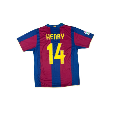 Maillot football vintage FC Barcelone domicile #14 Henry saison 2007-2008 - Nike - Barcelone