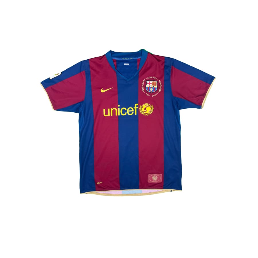 Maillot football vintage FC Barcelone domicile #14 Henry saison 2007-2008 - Nike - Barcelone