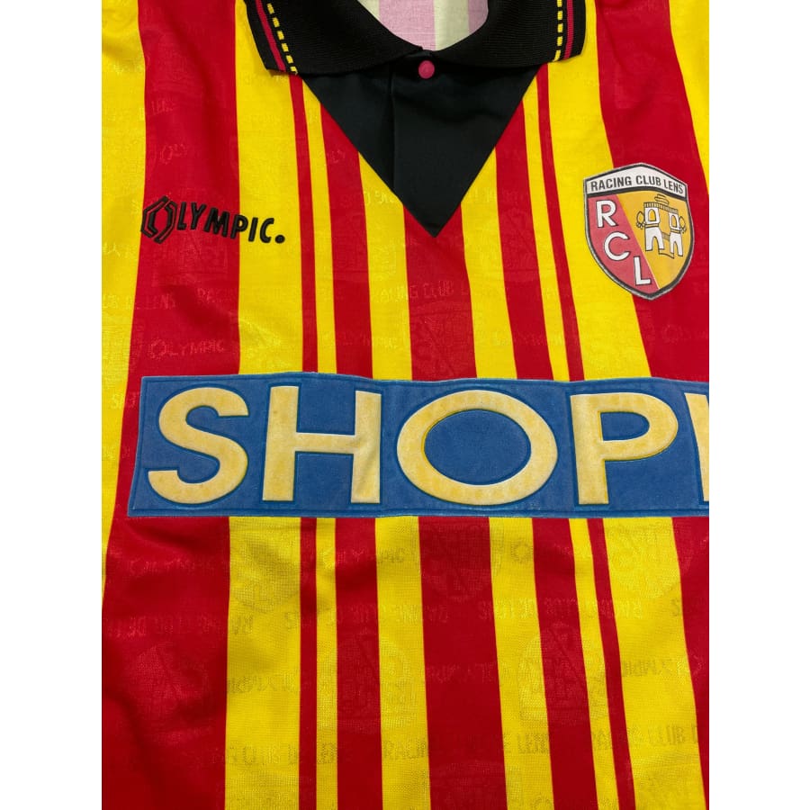 Maillot football vintage RC Lens domicile saison 1995-1996 - Olympic - RC Lens