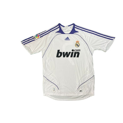 Maillot football vintage Real Madrid domicile #7 Raul saison 2007-2008 - Adidas - Real Madrid