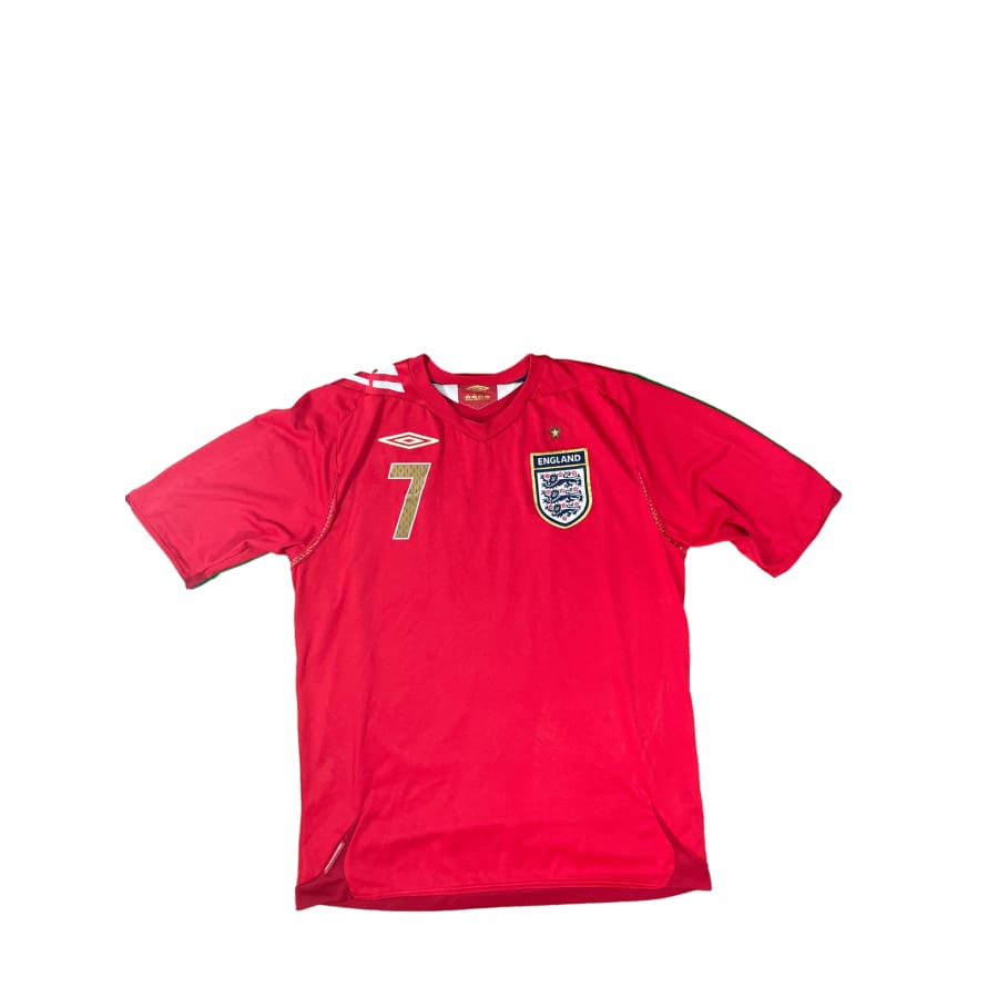 Maillot vintage domicile Angleterre #7 Beckham saison 2006-2007 - Umbro - Angleterre